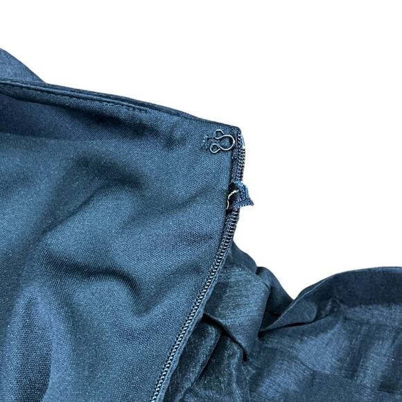 Jessica Simpson Sleeveless V-Neck Black Taffeta Cocktail Dress with Bow Size 6 - Picture 7 of 16